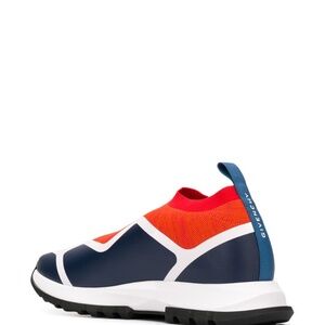Givenchy Spectre Orange/Blue/ White Slip On Sock Runner Sneakers